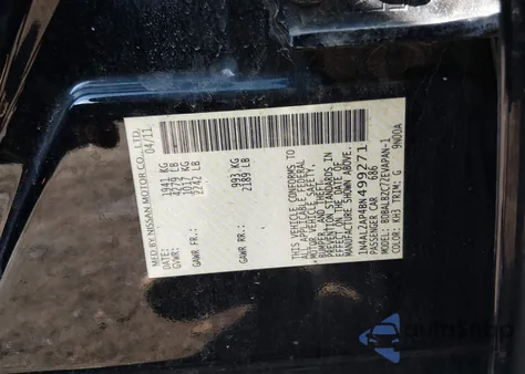 2011 Nissan Altima 2.5 S from USA, damaged, VIN 1N4AL2AP4BN499271